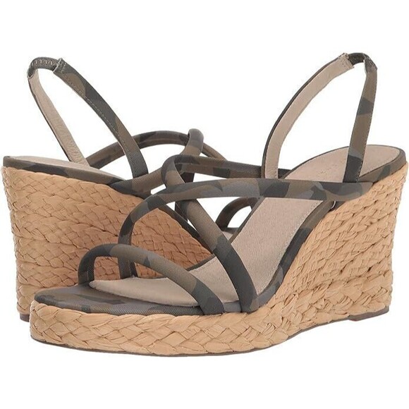 Sanctuary Women's Wilder Leather Wedge Sandal Green Multi 6.5 NEW IN BOX - Picture 3 of 8